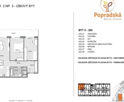 Sale Two bedroom apartment, Two bedroom apartment, Popradská, Košice -