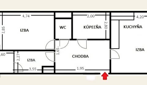 Sale One bedroom apartment, One bedroom apartment, Rybárska, Zvolen, S