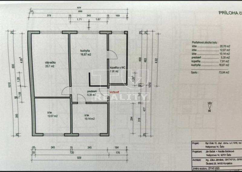 Šaľa Two bedroom apartment Sale reality Šaľa