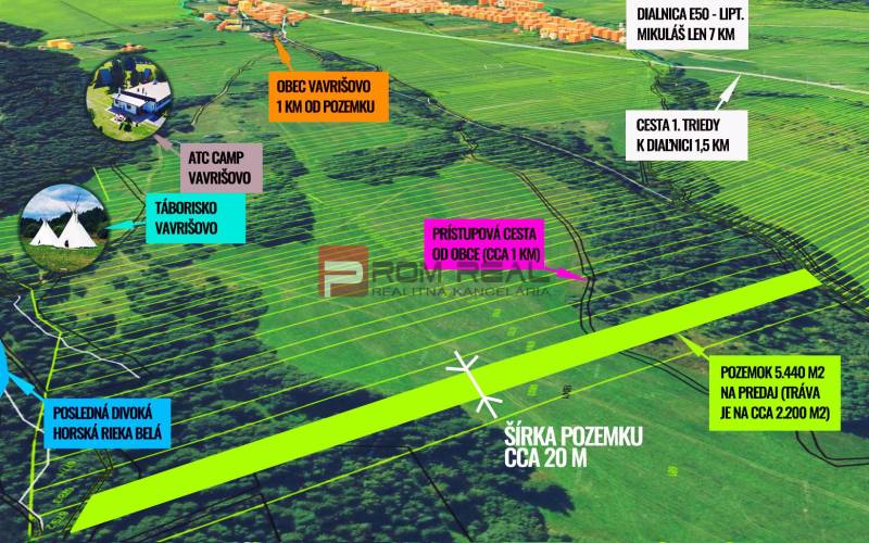 Vavrišovo Agrarian and forest land Sale reality Liptovský Mikuláš