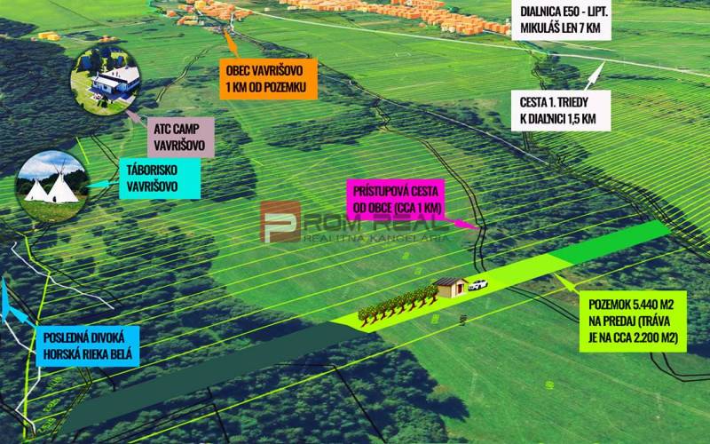 Vavrišovo Agrarian and forest land Sale reality Liptovský Mikuláš