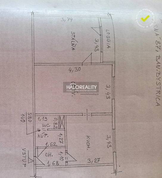 Banská Bystrica One bedroom apartment Sale reality Banská Bystrica