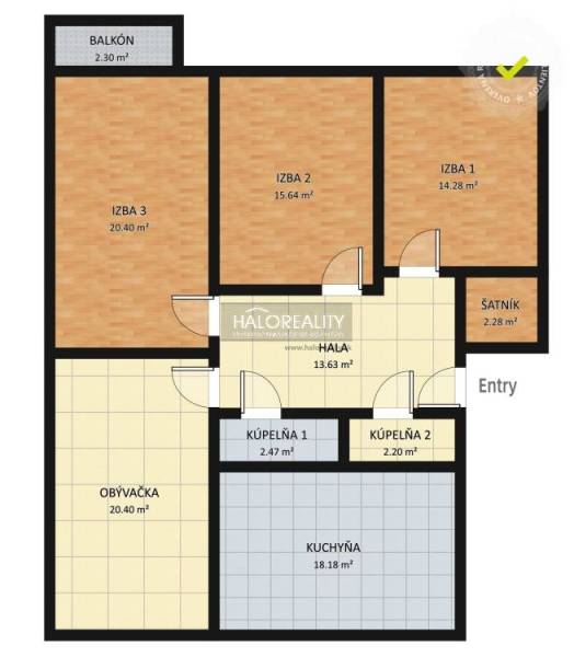 Banská Bystrica Three bedroom apartment Sale reality Banská Bystrica