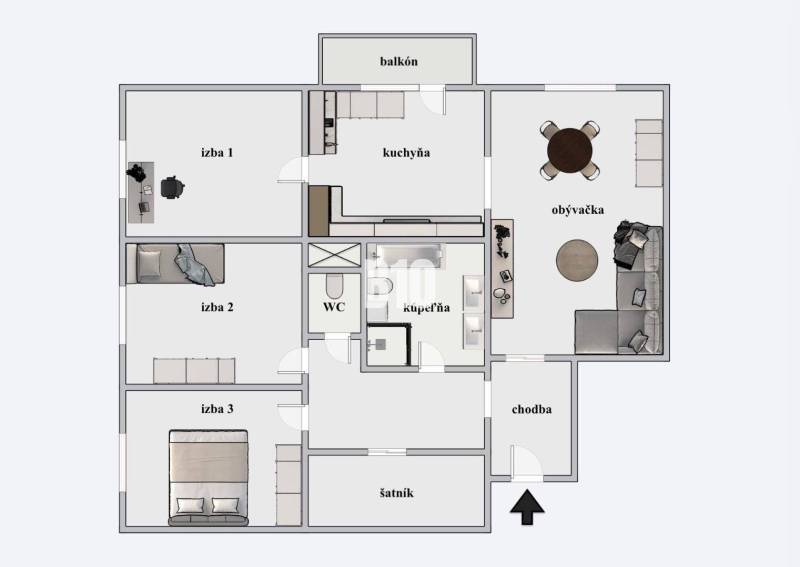 Nitra Three bedroom apartment Sale reality Nitra