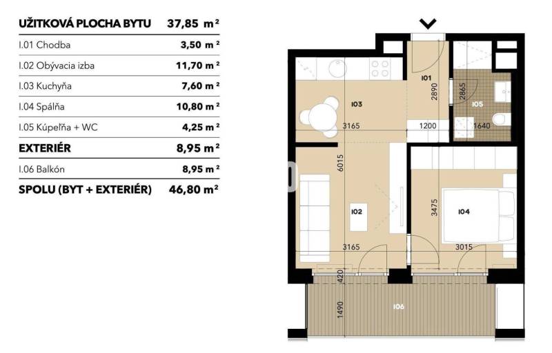 Bratislava - Nové Mesto One bedroom apartment Rent reality Bratislava - Nové Mesto